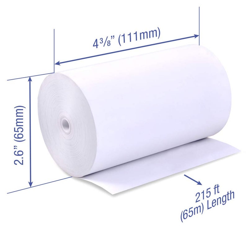 POS1 4 3/8 x 215 feet x 9 rolls CORELESS BPA Free Thermal Paper Rolls for Zebra QLn420 and Star TSP800 Mobile Thermal Receipt Printers. 65mm diameter - Image 2